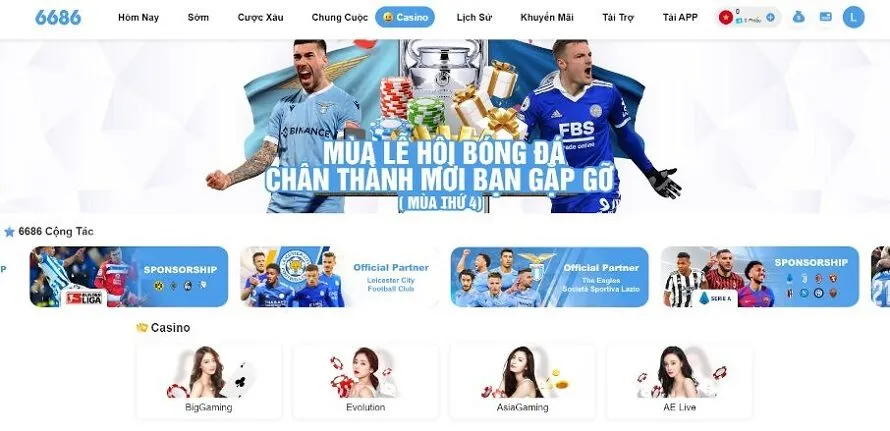 Nhà cái 6686 – Trải nghiệm đẳng cấp cho người chơi